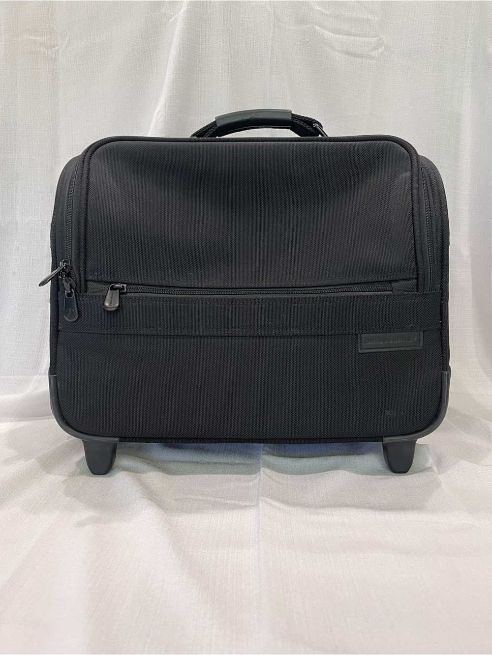 BRIGGS & RILEY Black Slim Rolling Briefcase